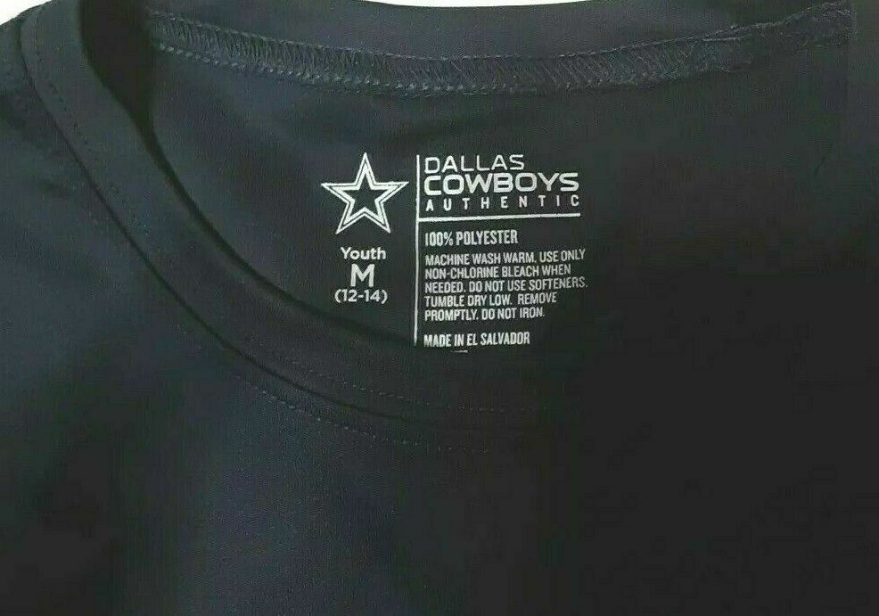 Dallas Cowboys NFL Authentic Dry-Fit T-Shirt Navy (Youth Size M)