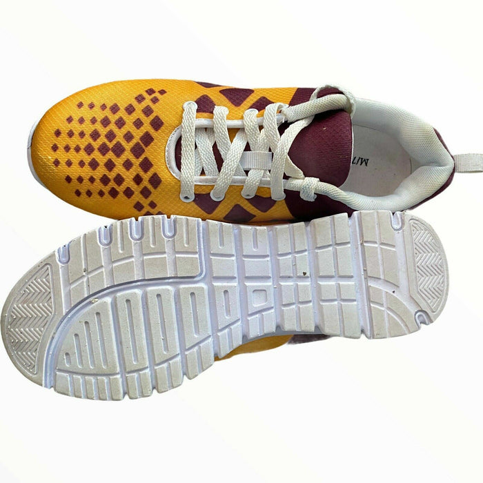 Washington Gold & Burgundy Graphic Design Sneakers (Size: F/10 - M/7.5)