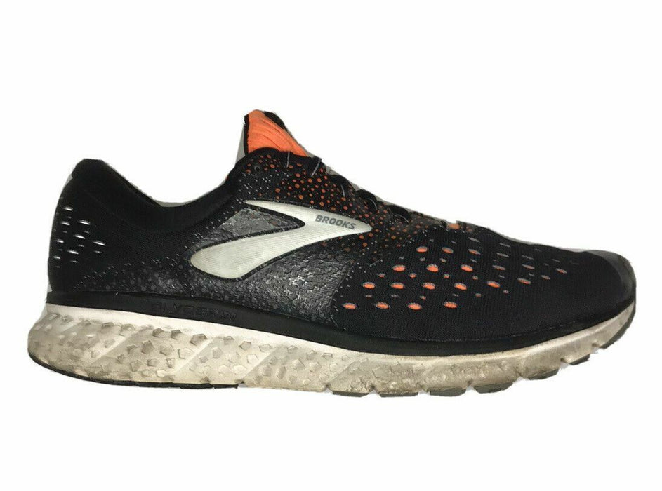 Brooks Glycerin 16 Black Orange Running Shoes Men's (Size: 11.5) 1102891D069