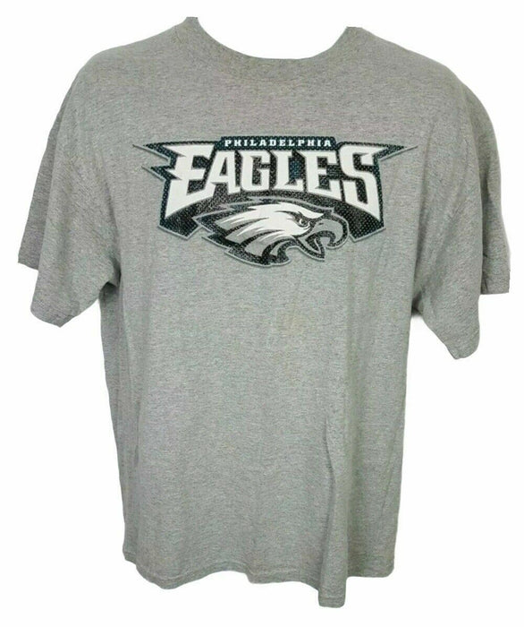 Philadelphia Eagles NFL Women's 3D Logo T-shirt Gray (Size: L)