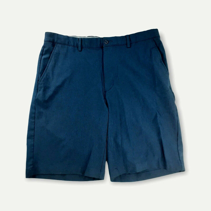 Greg Norman Flat Front Relaxed Fit Polyester Golf Men Shorts Blue (Size: 36 x 9)