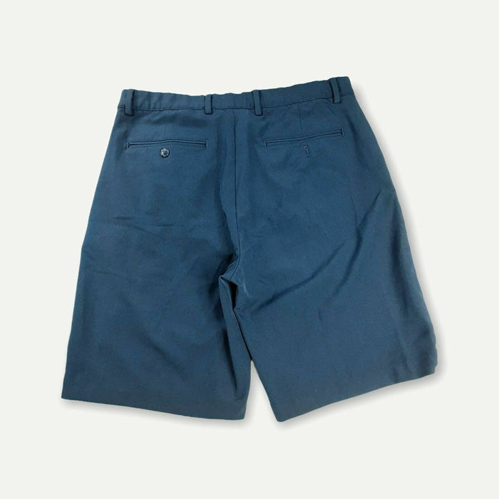 Greg Norman Flat Front Relaxed Fit Polyester Golf Men Shorts Blue (Size: 36 x 9)