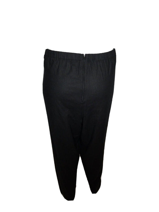 Women's Black Back Zipper Comfort Waist Pants (Size: 24W)