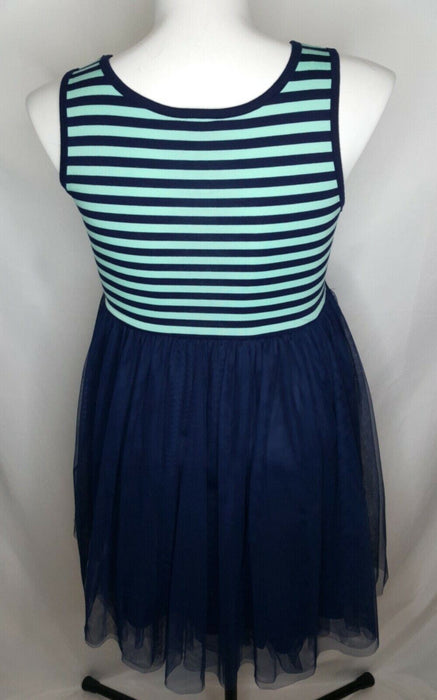 Knit Works Girls Sleeveless A-Line w/ Lace Dress Blue/Green (Size: 16.5)