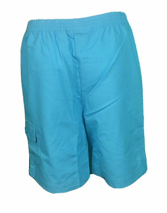 Koret Women's Classic Light Blue Elastic Waist Pull on Shorts (Size: 6P)