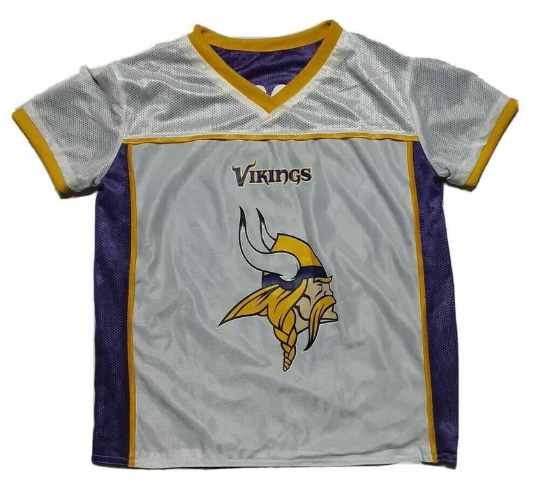 Minnesota Vikings Play 60 Reversible Jersey White and Purple  (Youth Size M)