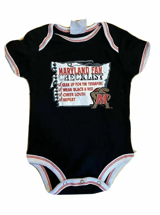 Maryland Terrapins NCCA Team Apparel Baby One Piece Black (Size: 3 - 6 M)