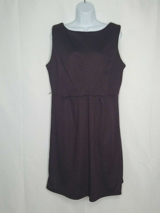 NY Collection Women's Sleeveless Sheath Dress Burgundy/Black (Size: XL)