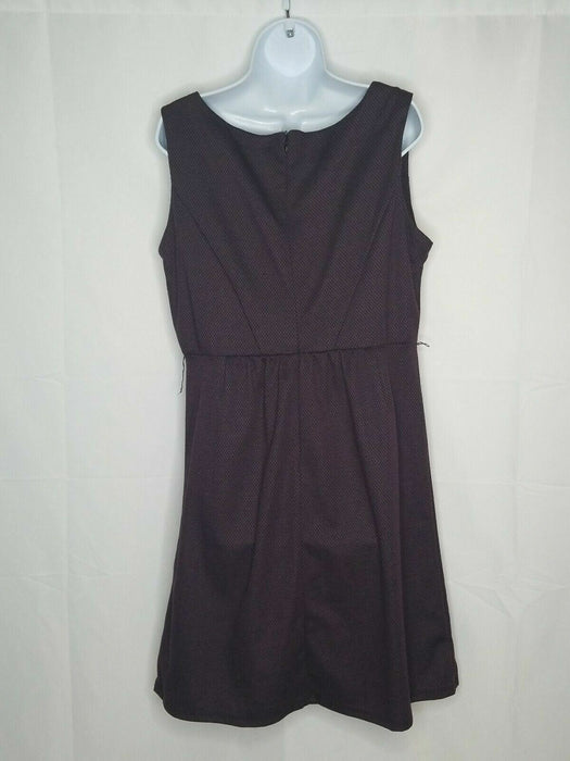 NY Collection Women's Sleeveless Sheath Dress Burgundy/Black (Size: XL)