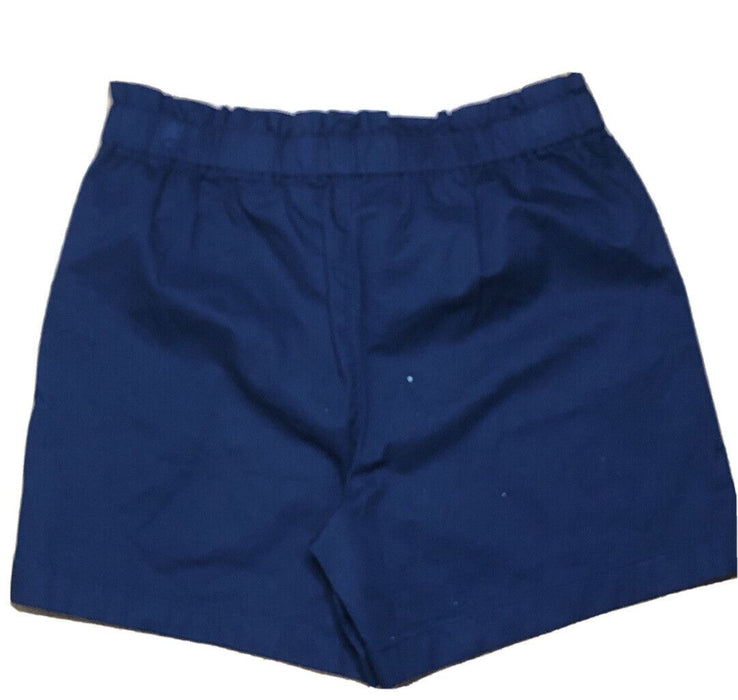 J.Crew Women's Elastic Cotton Tie Waist Shorts Navy Blue (Size: 6)