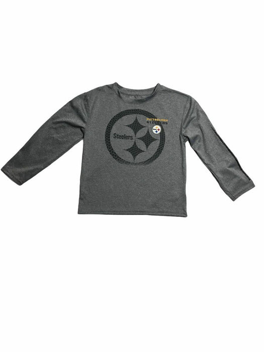 Pittsburg Steelers Athletic Long Sleeve Shirt Gray (Boys Size: L)