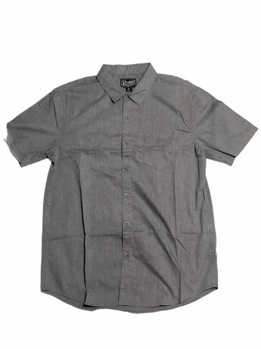 Retrofit Button Down Dress Shirt Gray (Size: M)