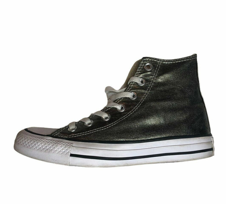 Converse Chuck Taylor Star Hi Silver Metallic Shoes Women's (Size: 5.5) 153179F