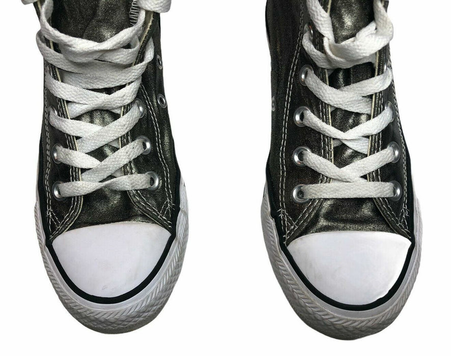 Converse Chuck Taylor Star Hi Silver Metallic Shoes Women's (Size: 5.5) 153179F