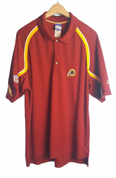 NFL Reebok Redskins Team Apparel Burgundy Polo Shirt Men's (Size: L)