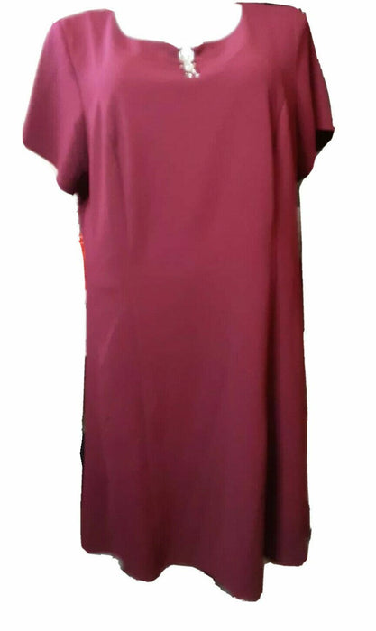 ALYX Burgundy 4 Hole Zip Up Dress (Size: 24W)