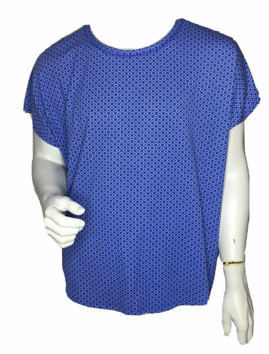 St. John's Bay Blue Short Sleeve Top (Size: 2X)