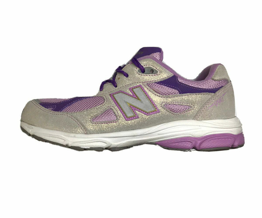 New Balance Youth 990 Series Grey/Purple Running Shoes Women (Size: 7) KJ990MPG