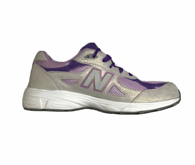 New Balance Youth 990 Series Grey/Purple Running Shoes Women (Size: 7) KJ990MPG