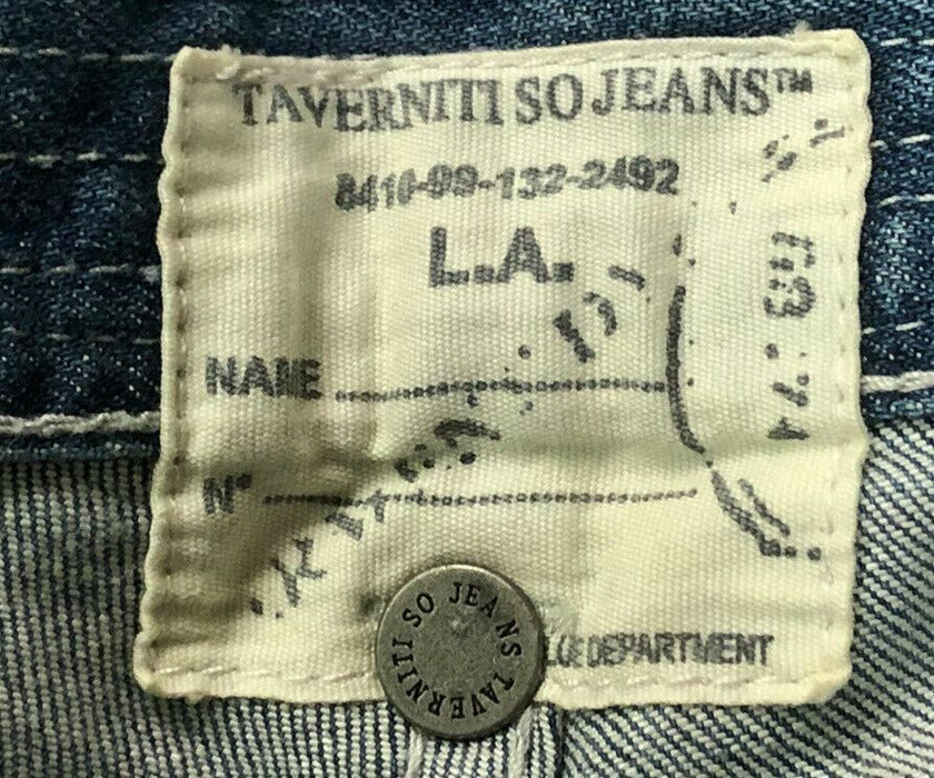 Taverniti Jeans By Jimmy Taverniti Stretch Jeans Medium Wash (Size: 36 x 35)