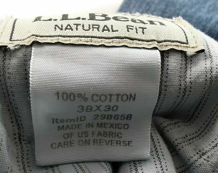 L.L. Bean Natural Fit 100% Cotton Jeans Med Wash (Size: 38 x 30)