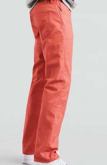 Levi's 501 Original Shrink to Fit Button Fly Jeans Pink (Size: 33 x 34) 05012590