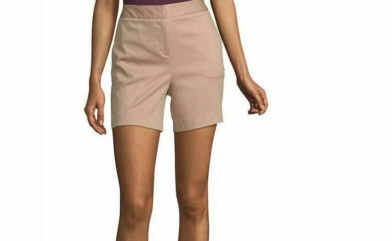 Worthington Women's Natural Tan High Rise Midi Shorts (Size: 6) 81640880042