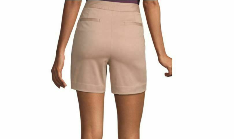 Worthington Women's Natural Tan High Rise Midi Shorts (Size: 6) 81640880042