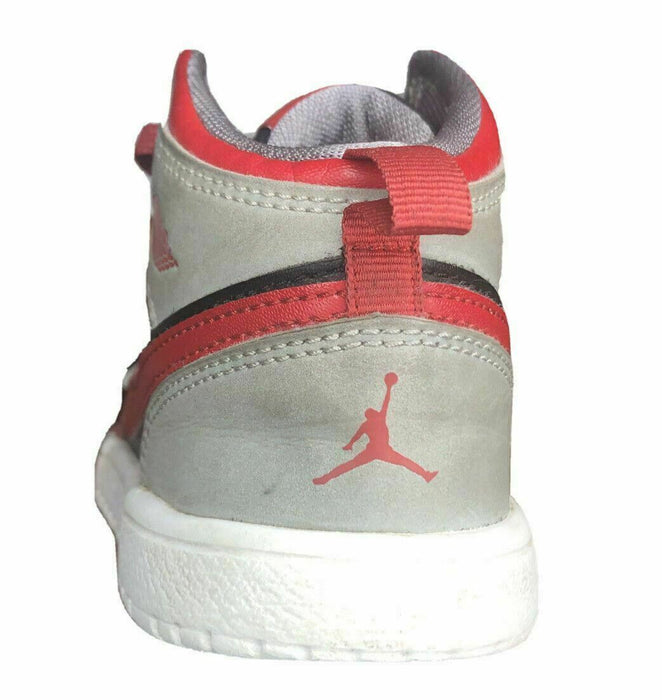 Air Jordan 1 Mid Basketball Red/Gray Shoes Toddlers Boys (Size: 10C)554727603