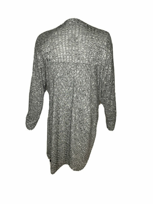 Women's Gray Long Sleeve Open Knit Sweater (Size: 3X)