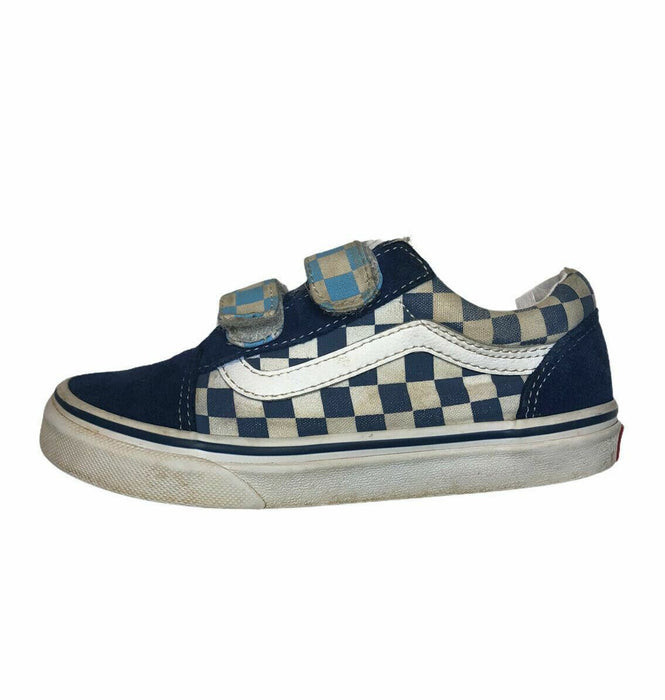 Vans Checkerboard Old Skool V Lace Blue Skateboard Shoes Boys (Size: 1) 500714