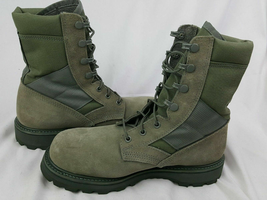 McRae | 8" Mil-Spec Steel Toe Hot Weather Men Boots | Olive (Size: 6.5 R) New!