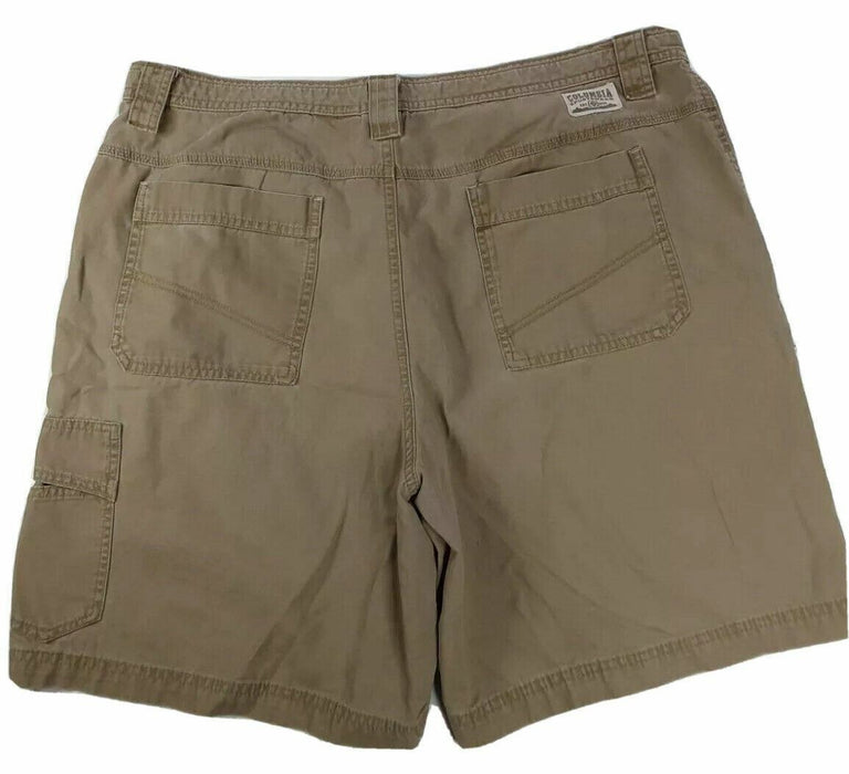 Columbia Omni Shield Cotton Hiking Cargo Shorts Beige (Size: 40 X 9)