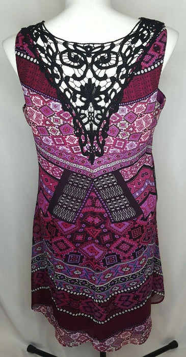 Madison Leigh Lace Back Sleeveless Dress Purple (Size: 14)