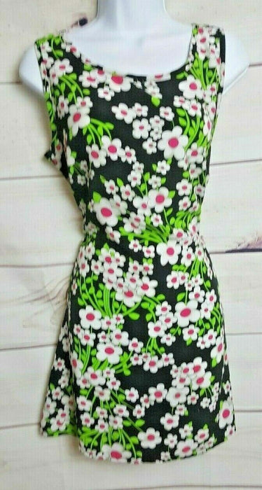 Ultimate Black/White Floral Sleeveless Dress (Size: M )