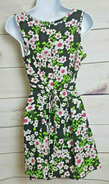 Ultimate Black/White Floral Sleeveless Dress (Size: M )