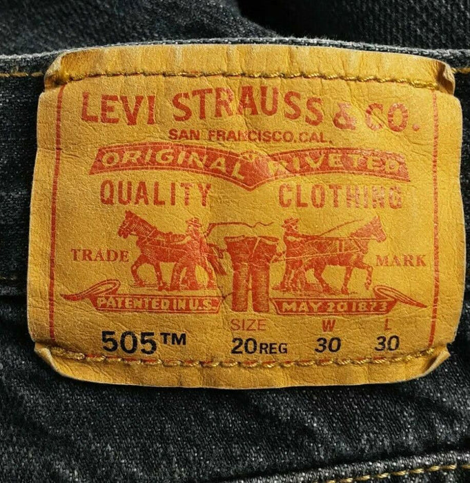 Levi's 505 Regular Straight Fit Jeans Dark Wash (Huskey Size: 20)