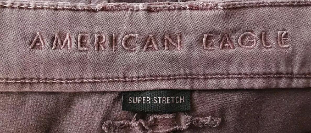 American Eagle Hi-Rise Jeggings w/ Draw Strings Super Stretch Salmon (Size: 6)