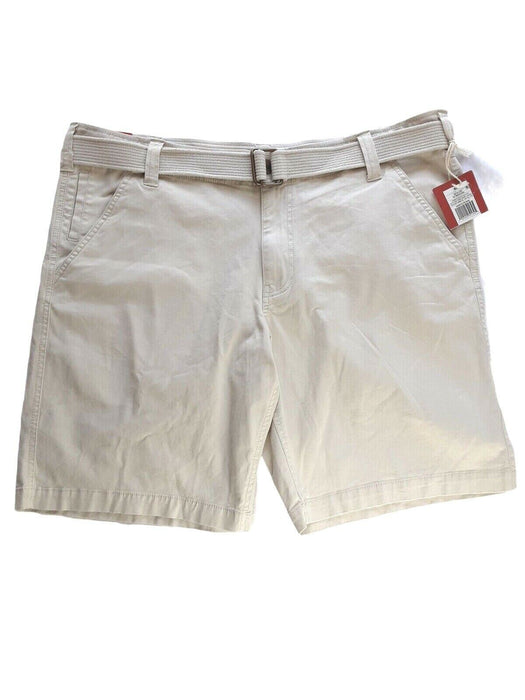 Mossimo Supply Utility Belted Flat Front Shorts Beige (Big & Tall: 46 X 10)