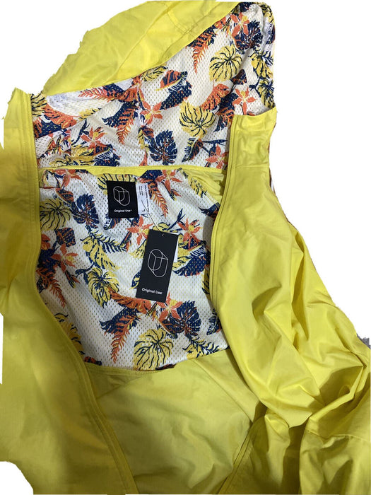 Iridescent Windbreaker Men's Full Zip Jacket | Yellow (Size: Large)