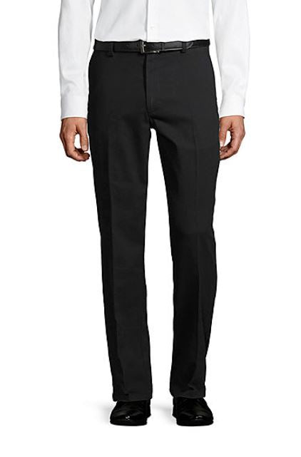 St John's Bay Men's Chino Stretch Classic Fit Pants Black (Sizes: 34, 36, 40 )