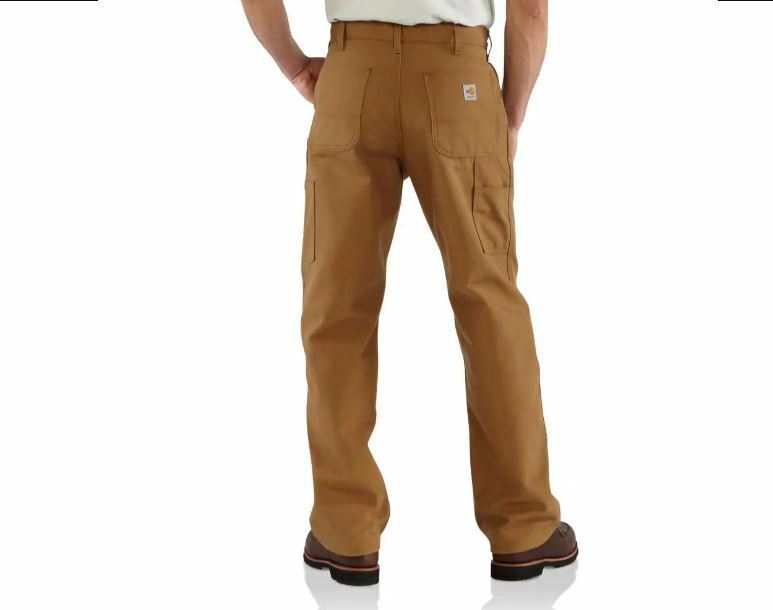 Carhartt Flame-Resistant Duck Work Dungaree's | Brown (Size: 50 X 34) FRB229BRN