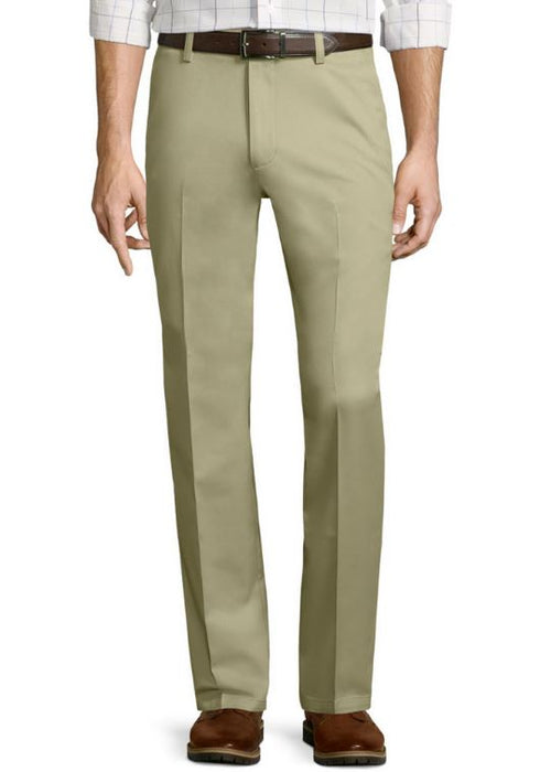 St John's Bay Men's Stretch Straight Fit Pants Khaki (Sizes 30, 34, 40, 42)