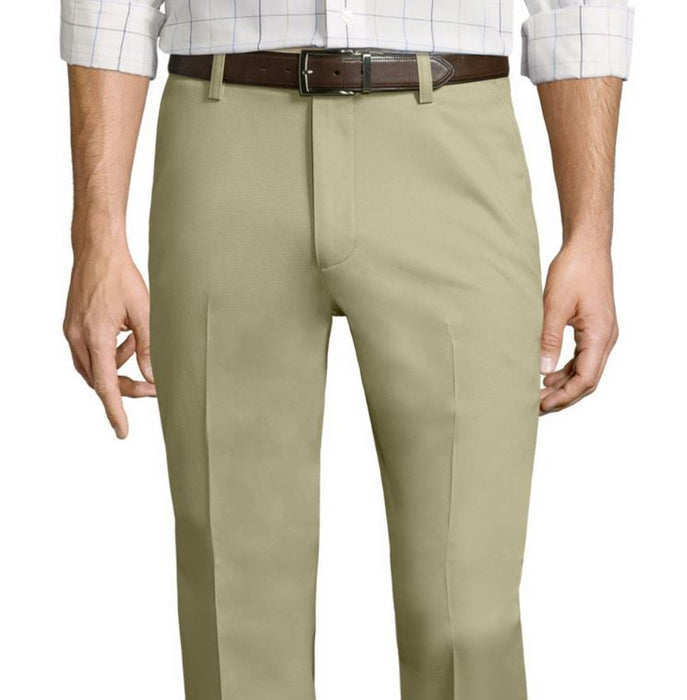 St John's Bay Men's Stretch Straight Fit Pants Khaki (Sizes 30, 34, 40, 42)