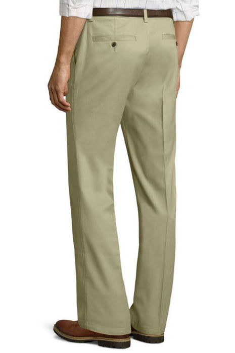 St John's Bay Men's Stretch Straight Fit Pants Khaki (Sizes 30, 34, 40, 42)