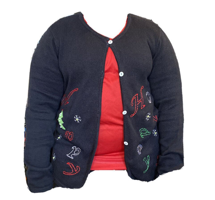 Happy Holiday Women's Cardigan Sweater by New York Laundry (Plus Sizes: 1X - 3X)