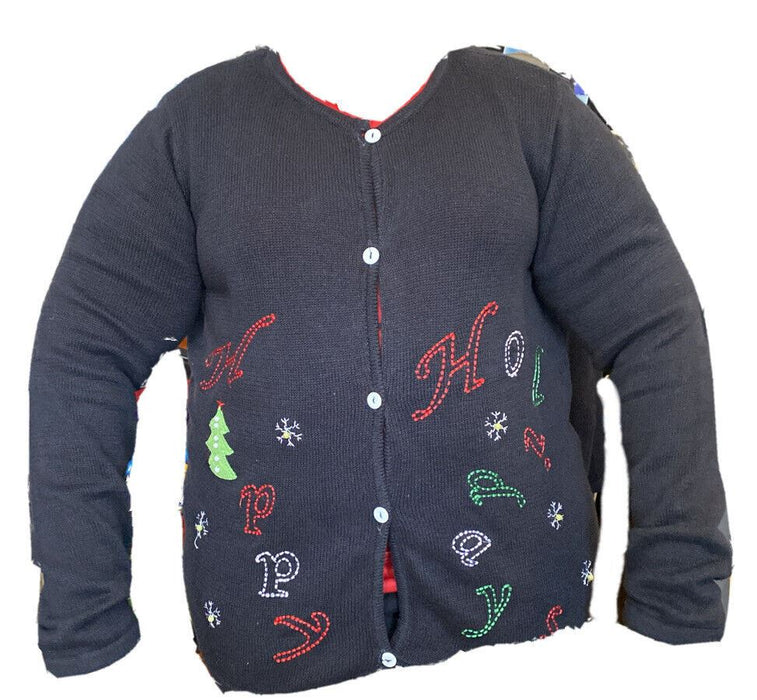 Happy Holiday Women's Cardigan Sweater by New York Laundry (Plus Sizes: 1X - 3X)