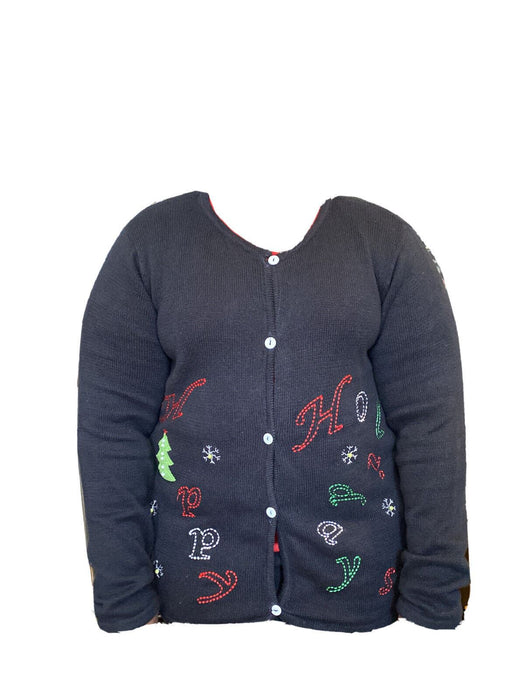 Happy Holiday Women's Cardigan Sweater by New York Laundry (Plus Sizes: 1X - 3X)