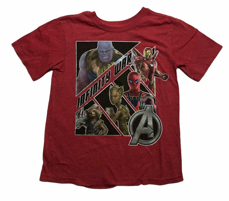 Marvel Avenger Infinity War Red Graphic Shirt Boys (Size: M 7/8)