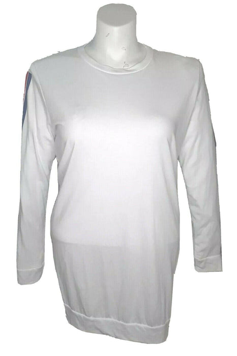 Fashion Nova White Side Strip Long Sleeve Top (Size: L)